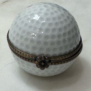 Elegant White Decorative Golf ball with Accents